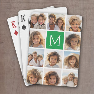 Create Your Own Instagram Photo Collage Lime Playing Cards