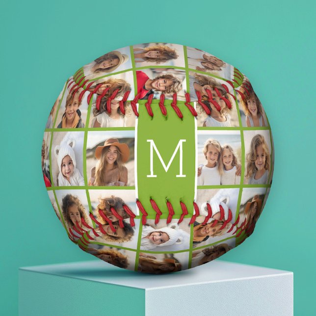 Create Your Own Instagram Photo Collage Lime Softball (Creator Uploaded)