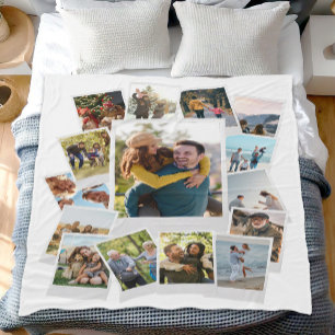 Create Your Own Instant Film Photo Collage Fleece Blanket