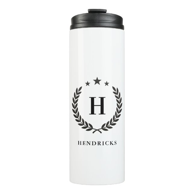 Create Your Own Intel Monogram With Laurel wreaths Thermal Tumbler (Front)