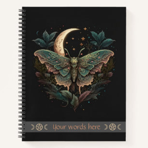 Create Your Own Iridescent Celestial Moth Floral Notebook