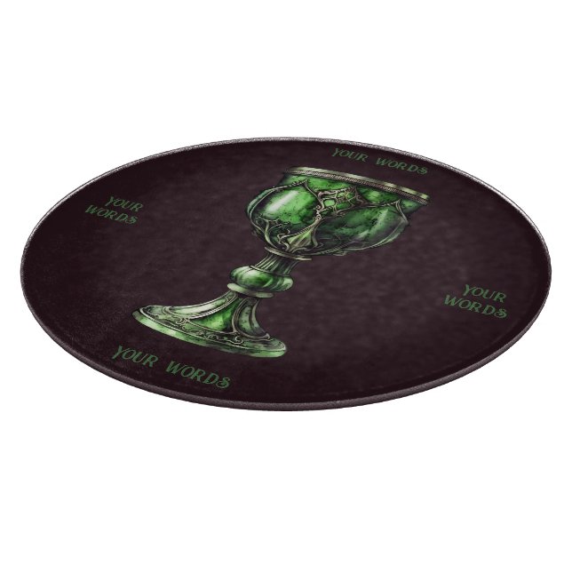 Create Your Own Jade Green Chalice Cutting Board (Corner)
