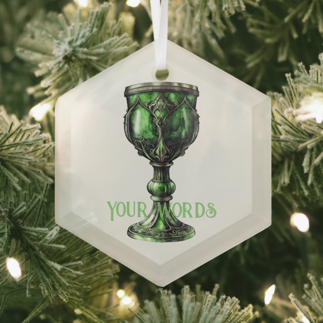 Create Your Own Jade Green Chalice Glass Tree Decoration (Insitu)