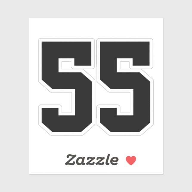 Create your own Jersey Number Sticker (Sheet)