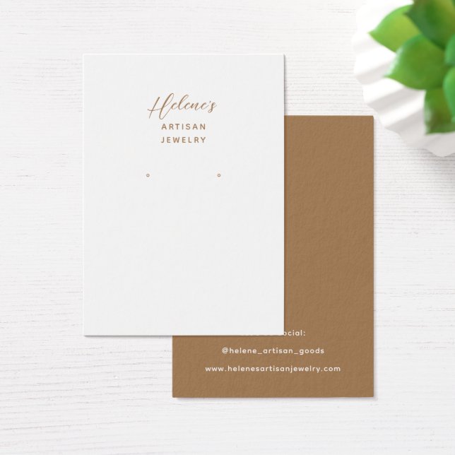 Create your own Jewellery Earring Display Cards (Desk)