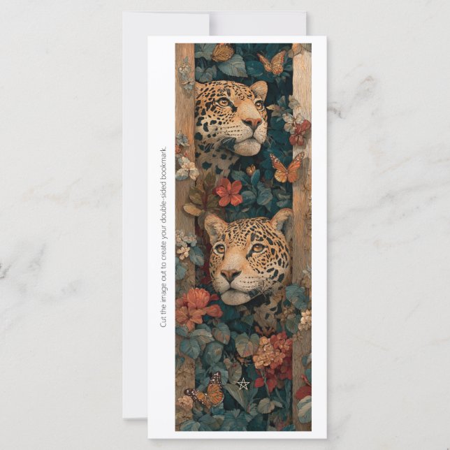 Create Your Own Jungle Cheetahs Bookmark Card (Front)