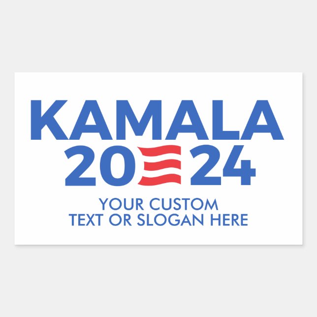 Create Your Own Kamala Harris 2024 Rectangular Sti Rectangular Sticker (Front)