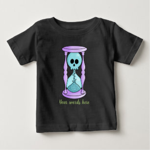 Create Your Own Kawaii Skull Hourglass Baby T-Shirt