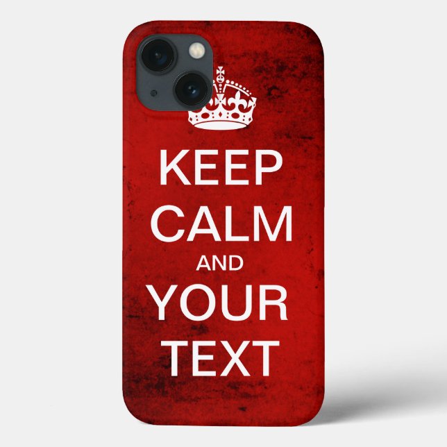 Create Your Own:  "Keep Calm and Carry On" Case-Mate iPhone Case (Back)