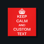 Create Your Own Keep Calm and Carry On Custom Canvas Print<br><div class="desc">Design your own "Keep Calm and Carry On" wall art canvas using this simple template and how-to instructions. Inspired by an antique WWII British poster slogan, "Keep Calm" designs are very trendy and popular. Use the "Personalise It" field to easily make it your own. Even the white crown can be...</div>