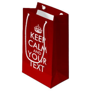 Create Your Own "KEEP CALM" gift bag! (medium) Small Gift Bag