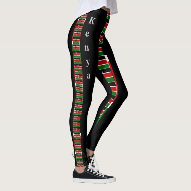 Create your Own Kenya Athletic Distant  Runner Leggings (Right)