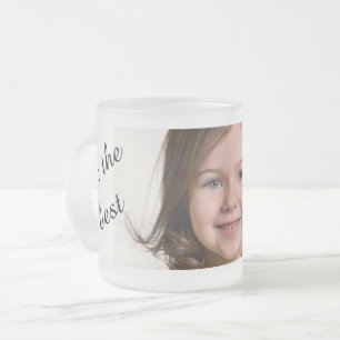 Create Your Own Kid Child Photo Custom Picture Frosted Glass Coffee Mug