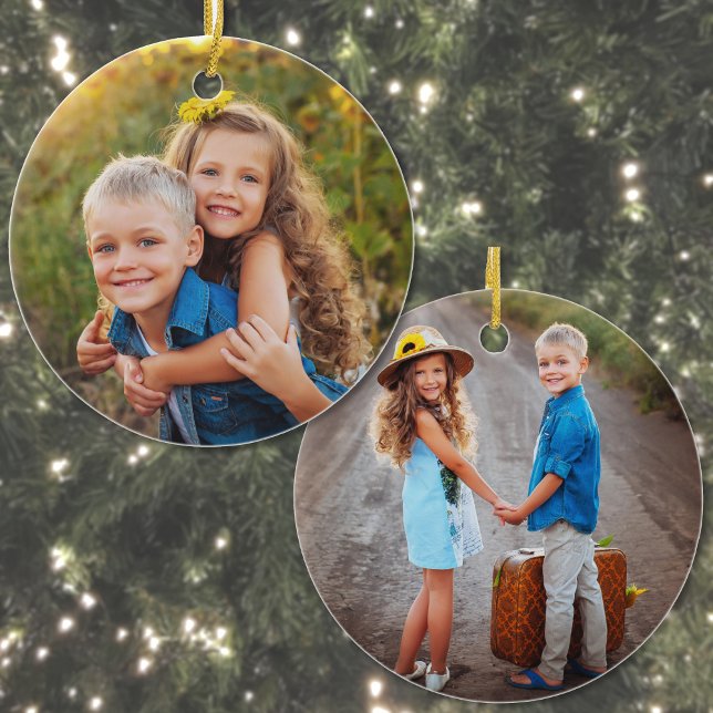 Create Your Own Kids Photo Christmas Ceramic Tree Decoration (Create Your Own Kids Photo Christmas Ceramic Ornament)