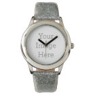 Create Your Own Kid's Pink Glitter Strap Watch