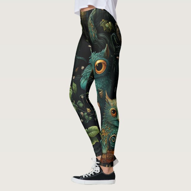 Create Your Own Kooky Goblins Black Leggings (Left)