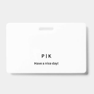 Create Your Own Landscape PVC Plastic Badge ID Badge