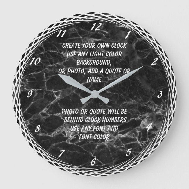 CREATE YOUR OWN  LARGE CLOCK (Front)