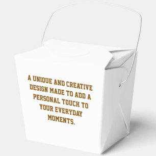 Create Your Own Large Take Out Favour Box