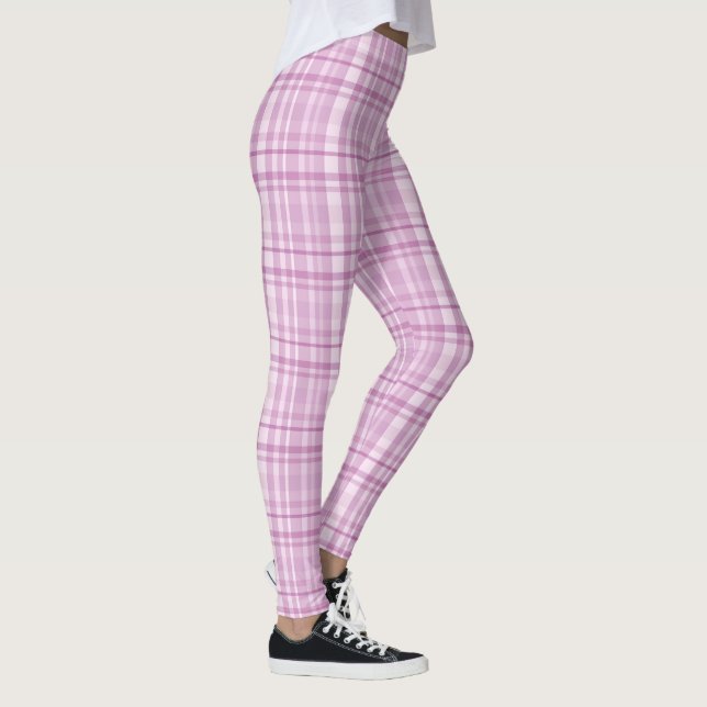 Create Your Own Lavender Purple Plaid Leggings (Right)