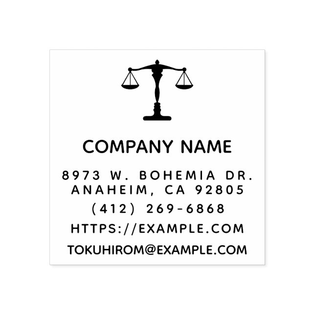Create Your Own Law Firm Rubber Stamp (Imprint)