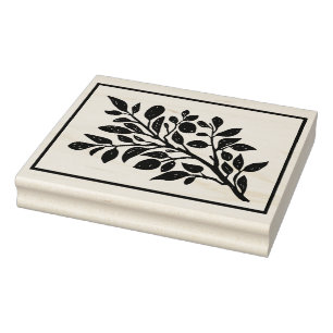 Create Your Own Leafy Branch Herbal Sprig Rubber Stamp