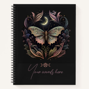 Create Your Own Leafy Celestial Lunar Moth Notebook