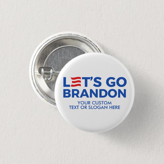 Create Your Own Let's Go Brandon 2024 3 Cm Round Badge (Front & Back)