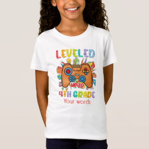 Create Your Own Levelled Up to 4th Grade Gamer T-Shirt