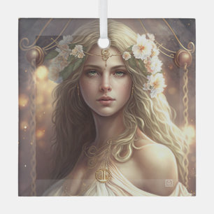Create Your Own Libra Sun Sign Zodiac Goddess Glass Tree Decoration