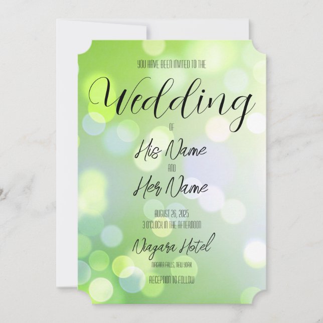 Create Your Own Light Bokeh Background Invitation (Front)