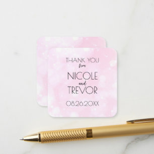 Create Your Own - Light Pink Bokeh Thank You Enclosure Card