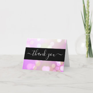 Create Your Own Light Subtle Bokeh Thank You Card