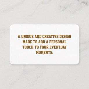 Create Your Own Light White Matte Business Card