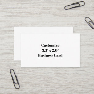 Create Your Own Light White Matte Business Card