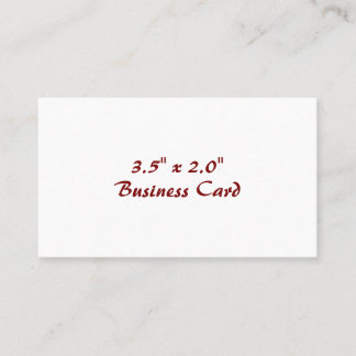 Create Your Own Light White Matte Business Card