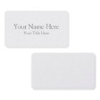 Create Your Own Light White Matte Business Cards
