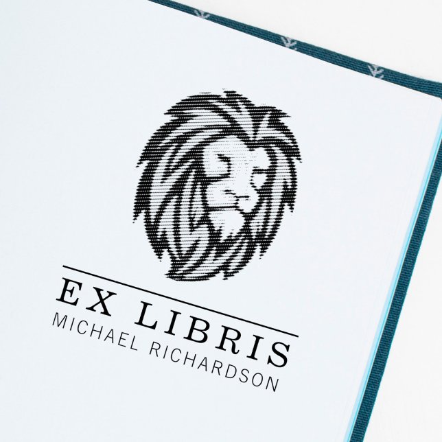 Create Your Own Lion Emblem Ex Libris Rubber Stamp (Creator Uploaded)