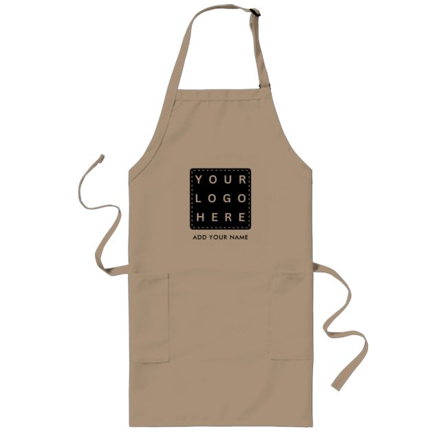 Create Your Own Logo Personalised Name Long Apron (Front)
