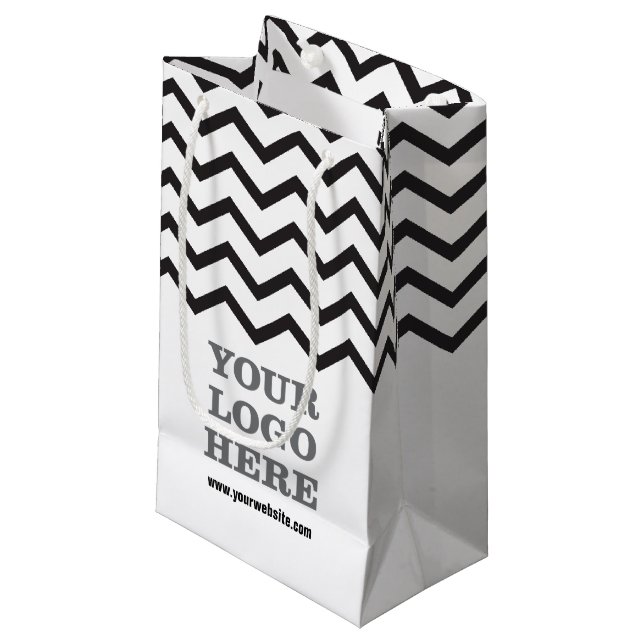 Create Your Own Logo Small Gift Bag (Front Angled)