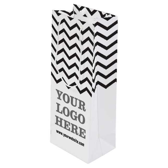 Create Your Own Logo Wine Gift Bag (Front Angled)