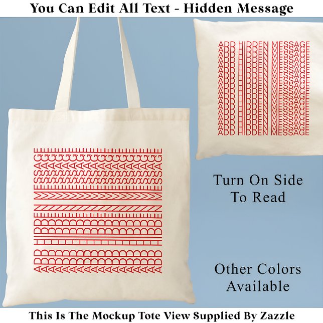 Create Your Own Long Hidden Message 148R Novelty Tote Bag (Creator Uploaded)