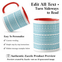 Create Your Own Long Hidden Message, Text, Aqua