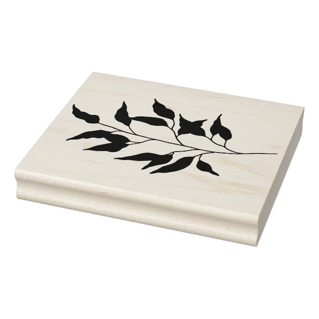Create Your Own Long Leaf Foliage Floral Rubber Stamp (Stamp)