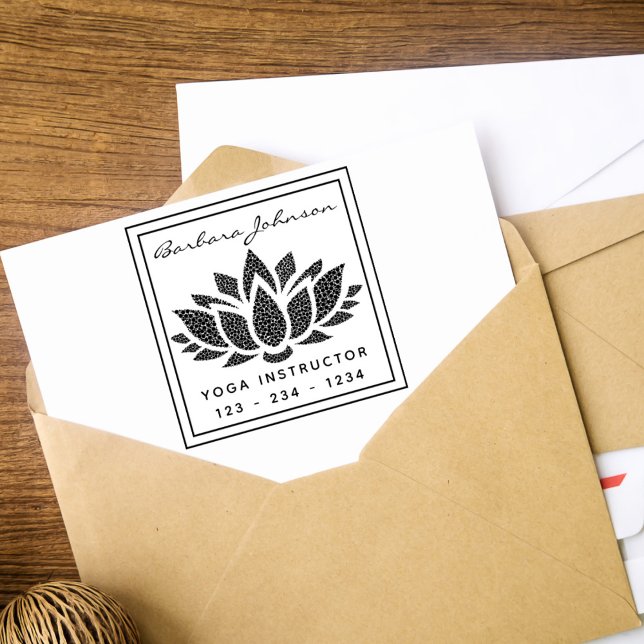 Create Your Own Lotus Flower Yoga  Rubber Stamp (Creator Uploaded)