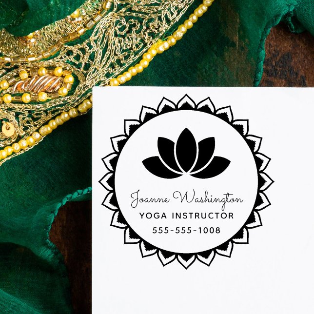 Create Your Own Lotus Flower Yoga Rubber Stamp (Creator Uploaded)