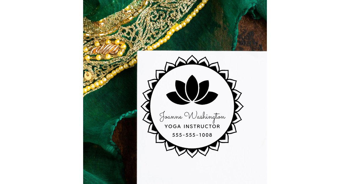 Create Your Own Lotus Flower Yoga Rubber Stamp | Zazzle