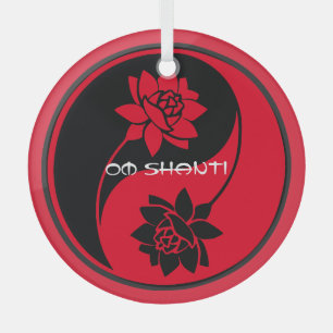 Create Your Own Lotus Yin Yang Symbol Glass Tree Decoration