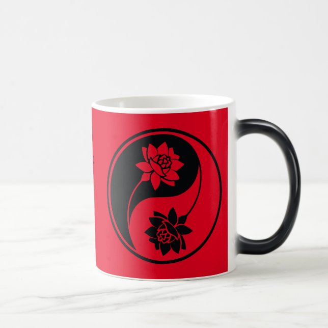 Create Your Own Lotus Yin Yang Symbol Magic Mug (Right)