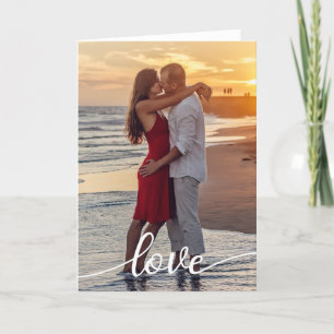 Create Your Own Love Script Romantic Couple Photo Card